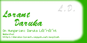 lorant daruka business card